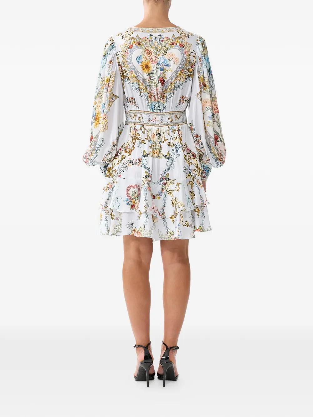 Camilla Mini-jurk met lange mouwen Blauw