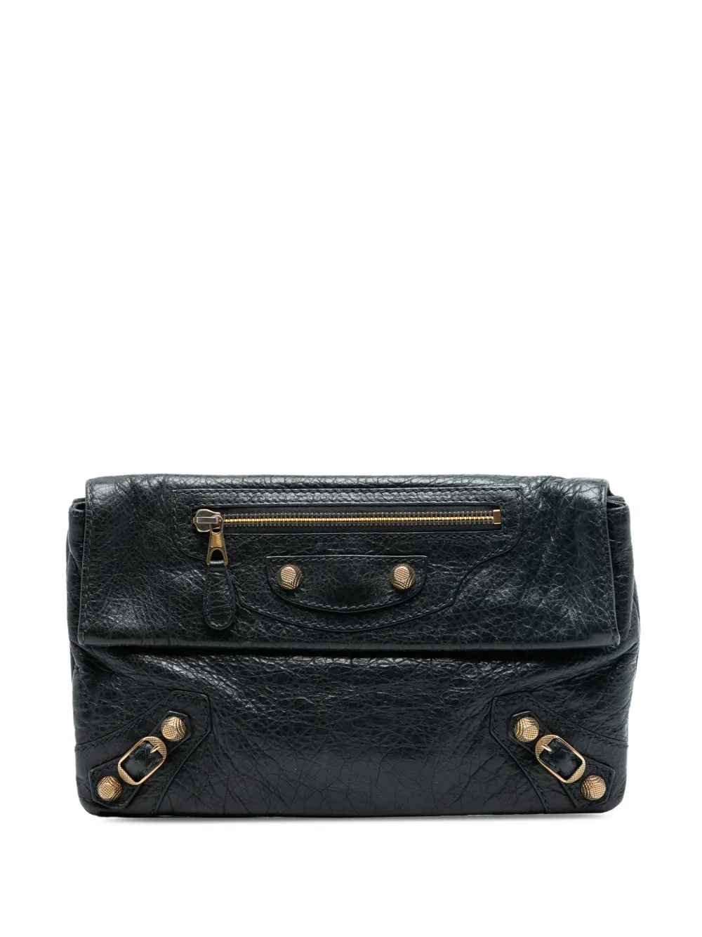 Balenciaga Pre-Owned 2014 Lambskin Motocross Giant 12 Envelope clutch bag - Blu