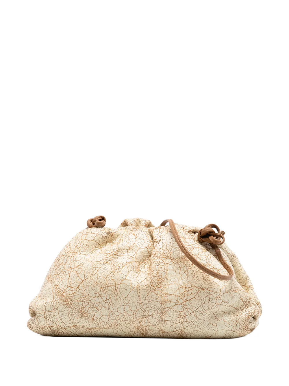 Bottega Veneta Pre-Owned 2012-2025 Crackled Calfskin The Mini Pouch crossbody bag - Marrone