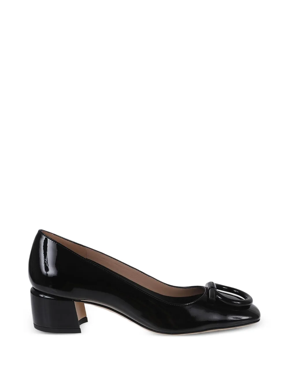 Ferragamo mara buckle leather pumps - Nero