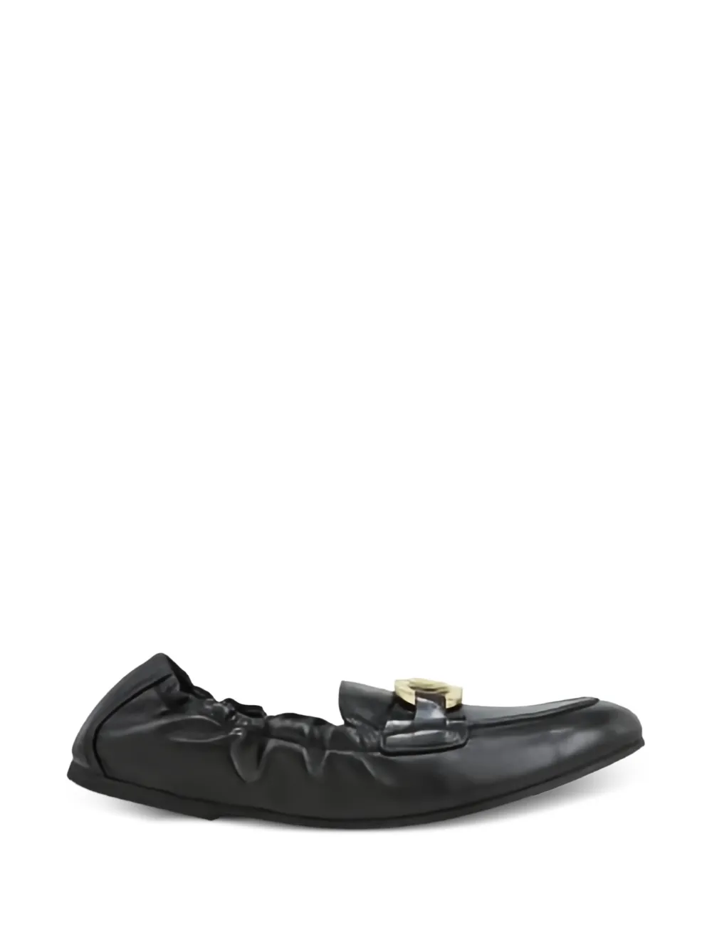 Ferragamo jodie metallic leather loafers - Nero