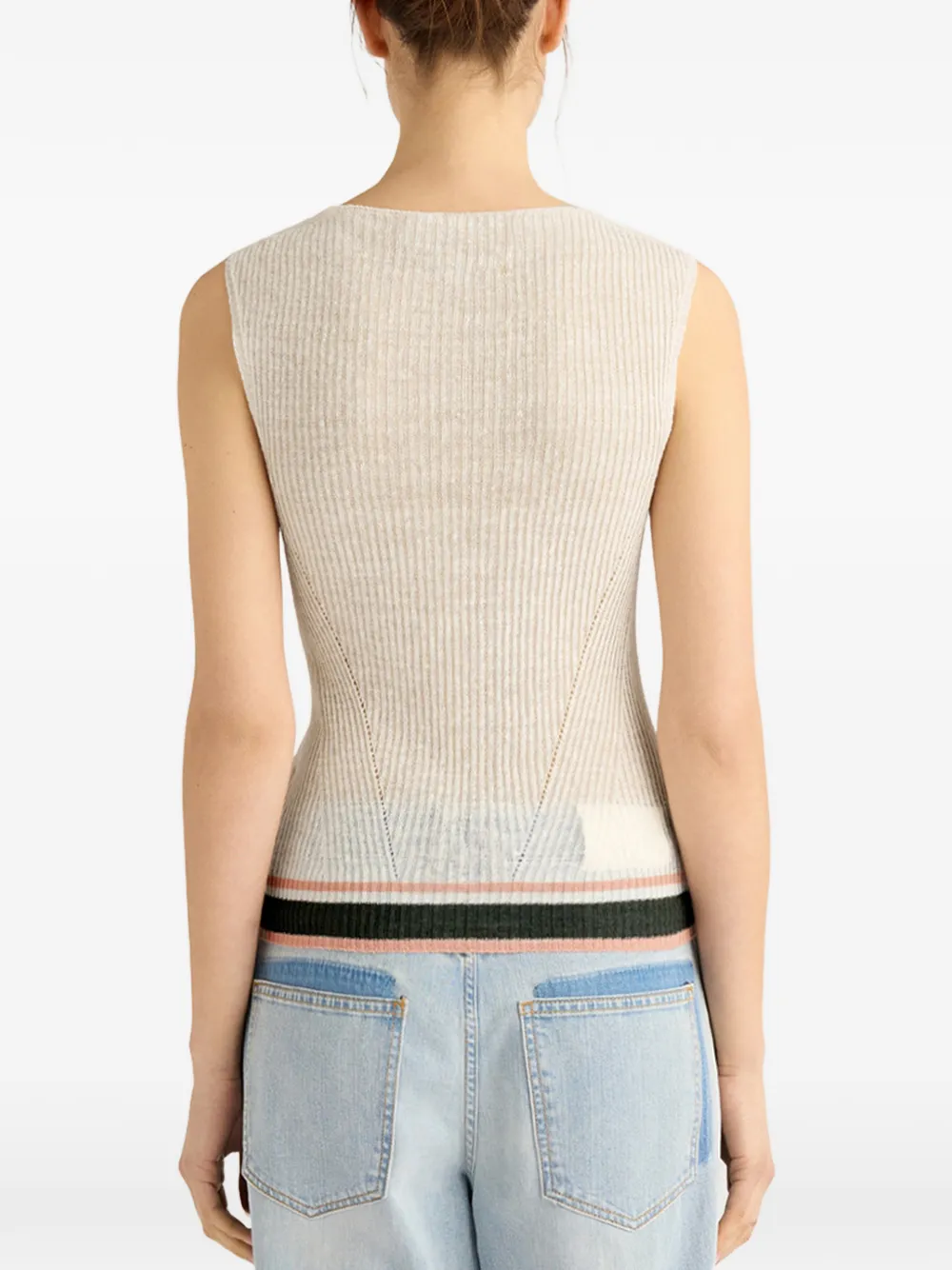 Ella Ribbed V-Neck Top