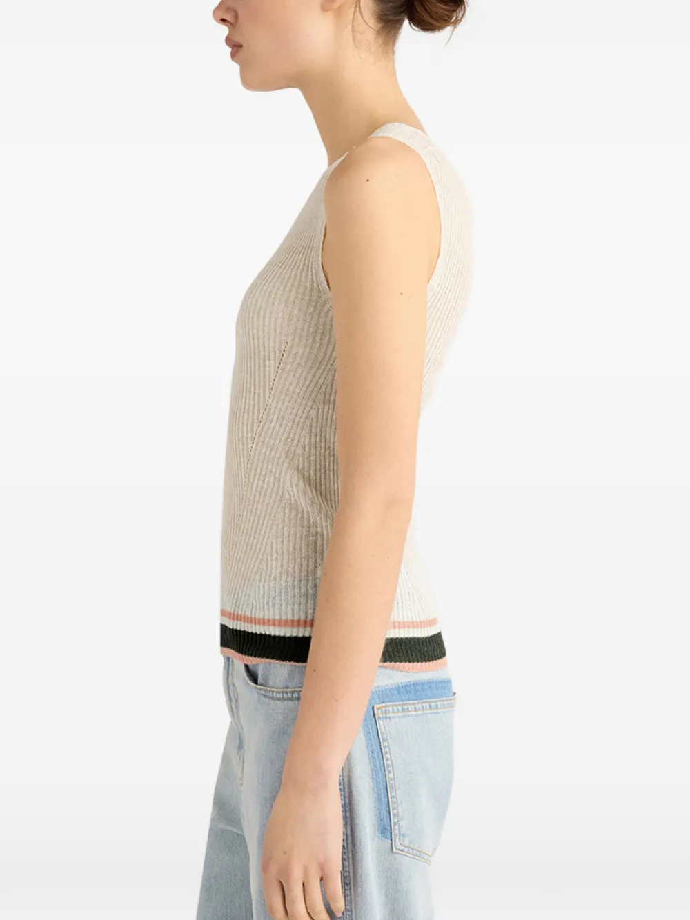 Ella Ribbed V-Neck Top