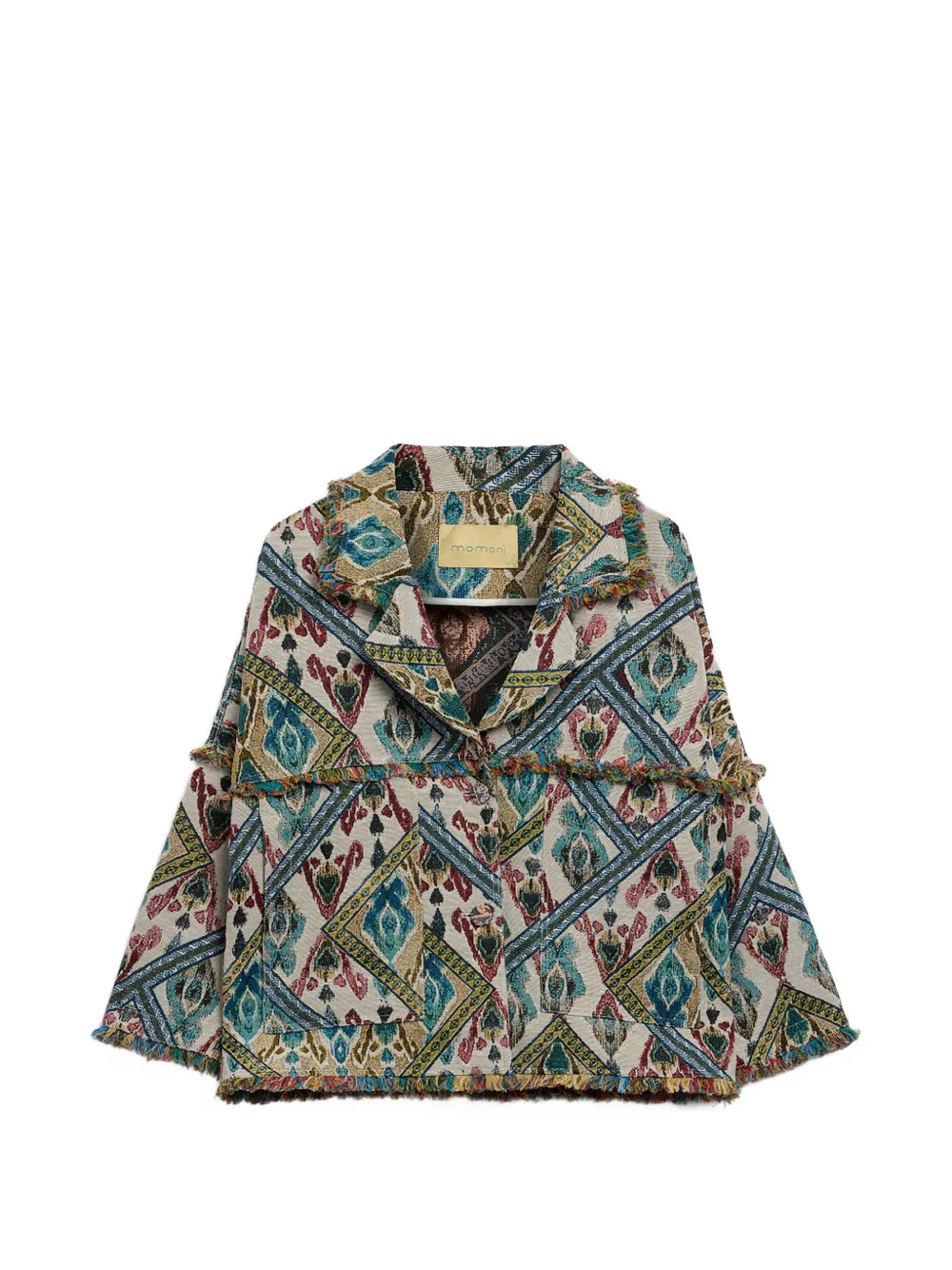 Momoni Cantadora fringed woven jacket - Nude
