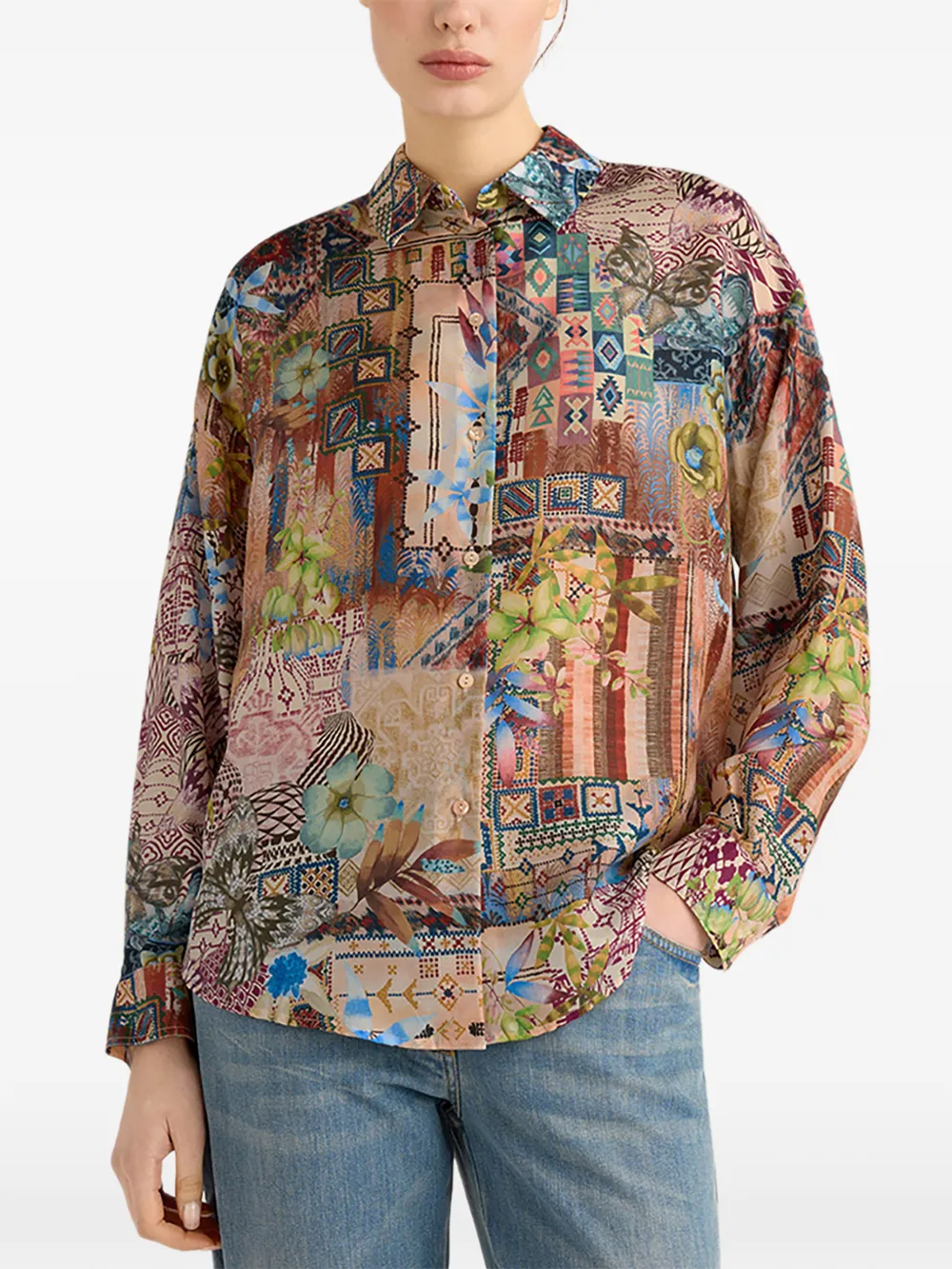  Momoni Colinas Printed Shirt - Neutrals 