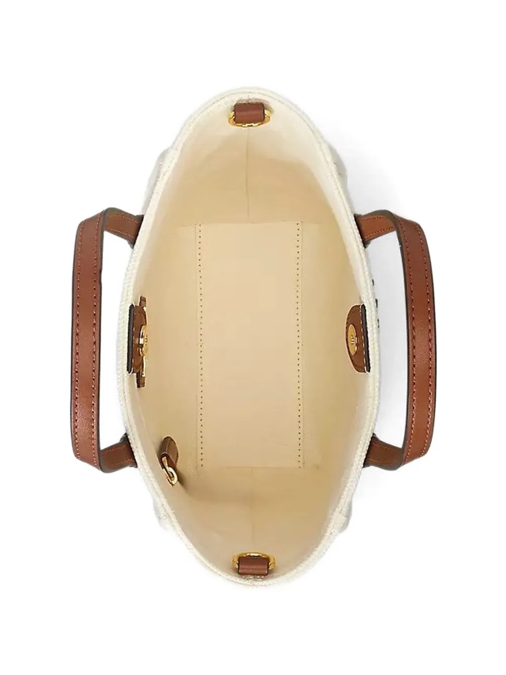 Lauren Ralph Lauren Kleine Cameryn shopper met logodetail Beige