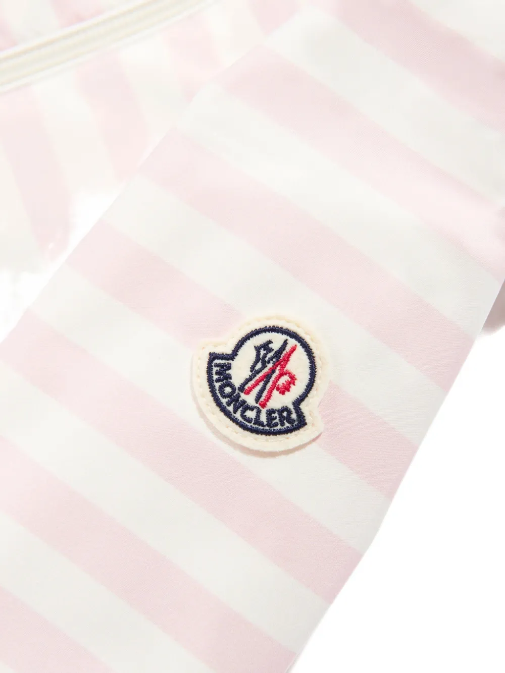  Moncler Enfant Striped Hooded Jacket - Pink 