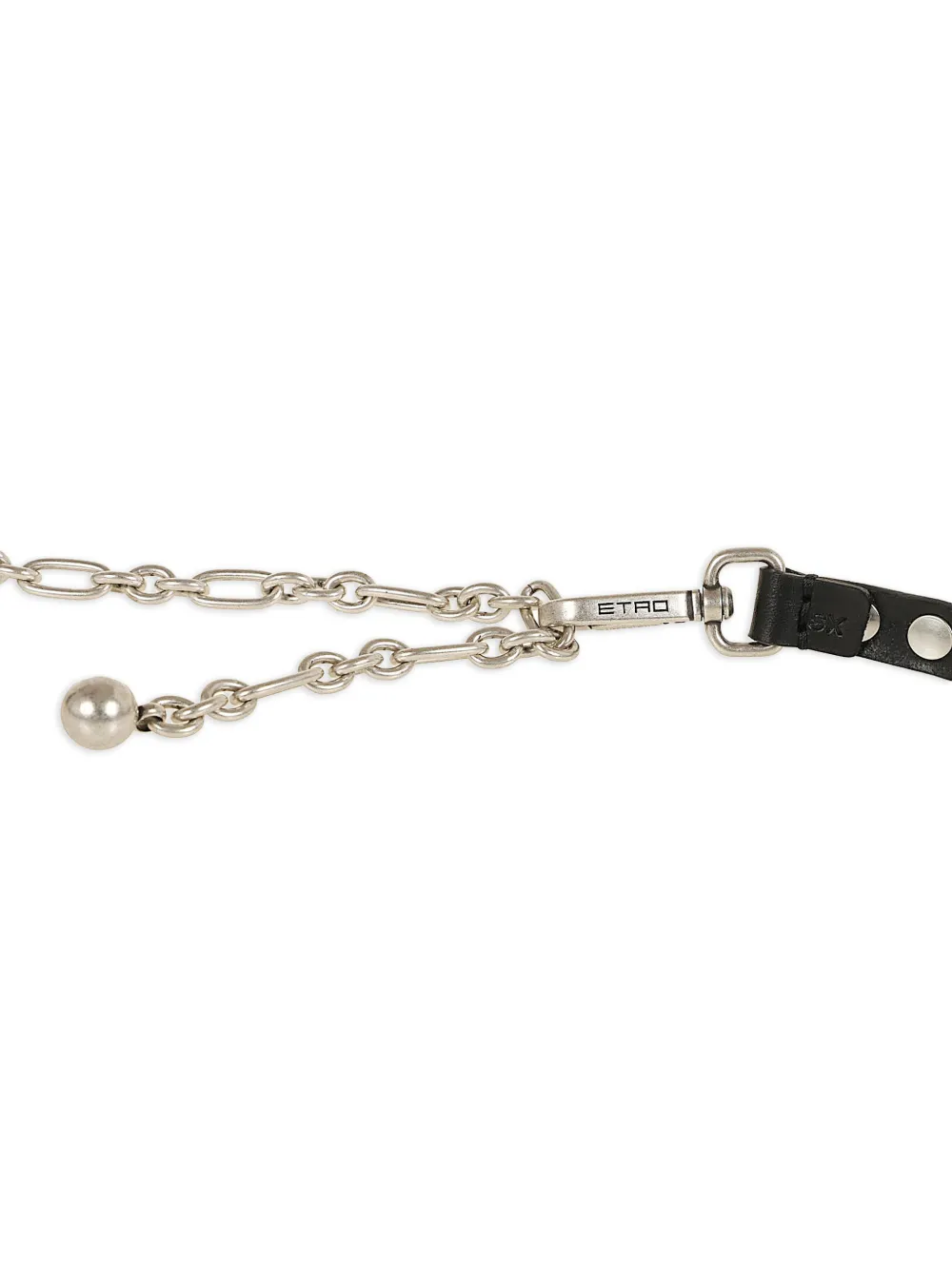 ETRO Leren riem met studs Zwart