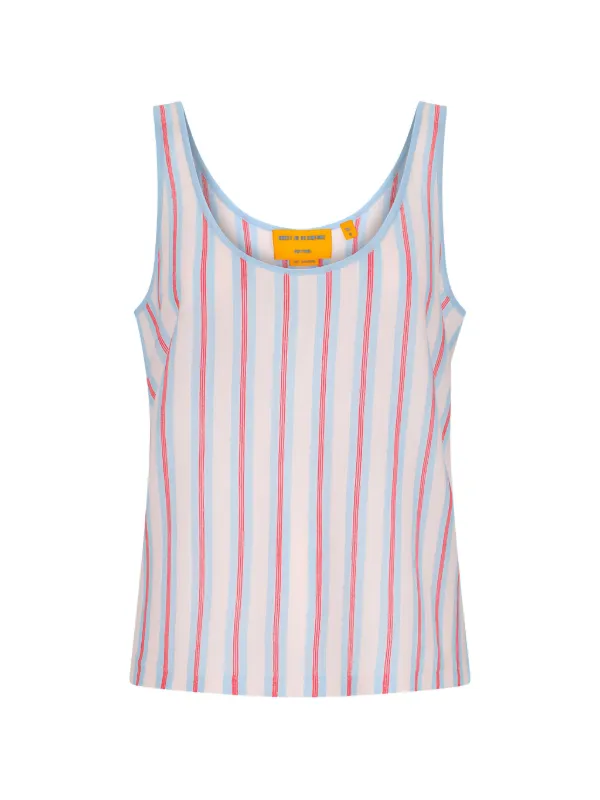 Guest In Residence Striped Tank Top in Neutrals