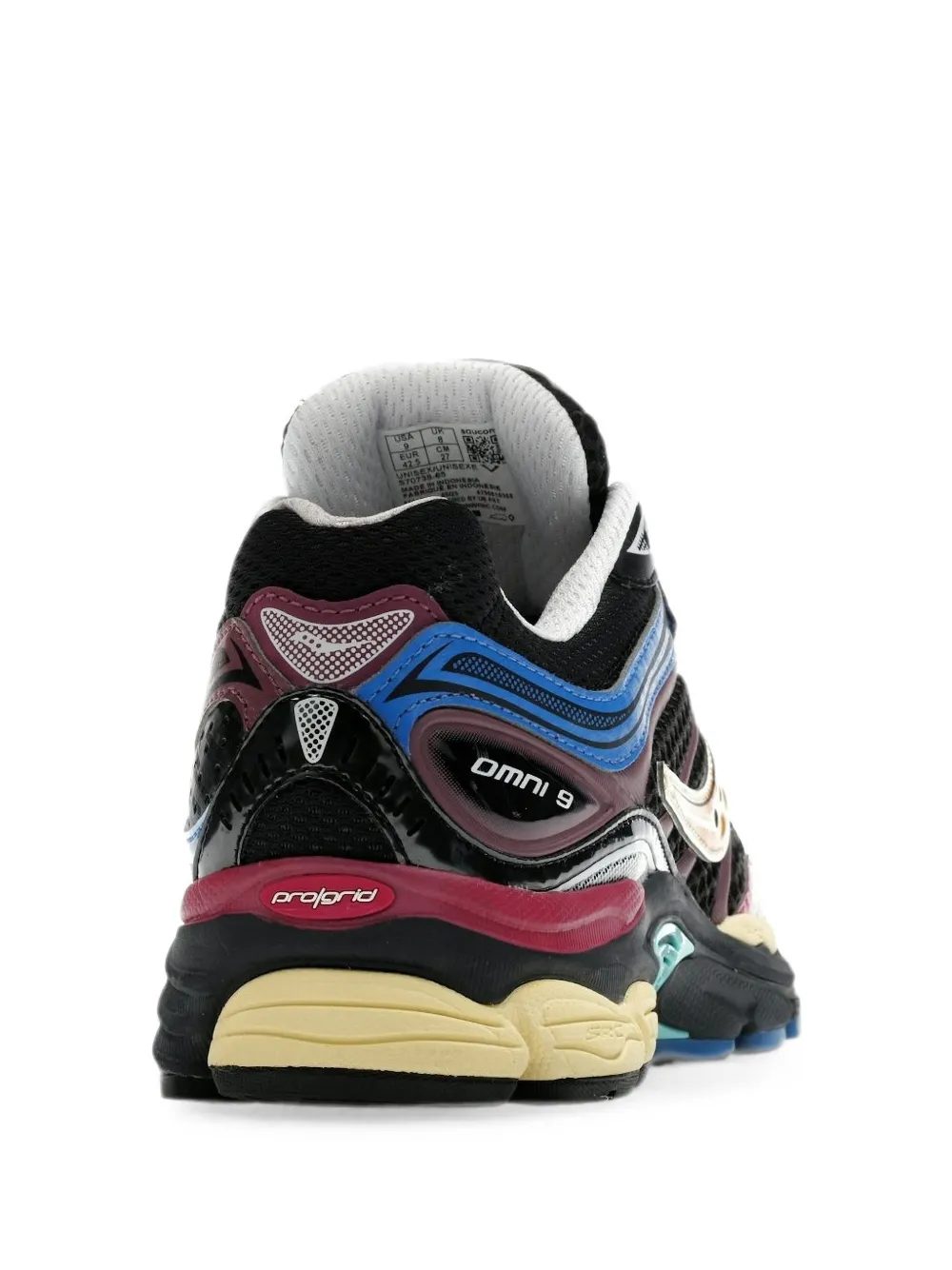 Saucony ProGrid Omni 9 multi panels sneakers Zwart