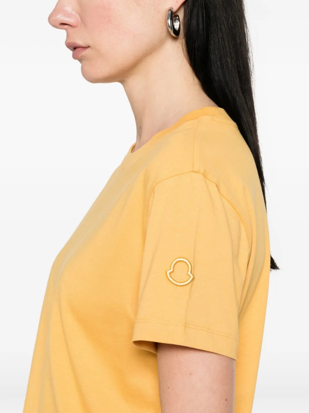 Moncler T-shirt met ronde hals Geel