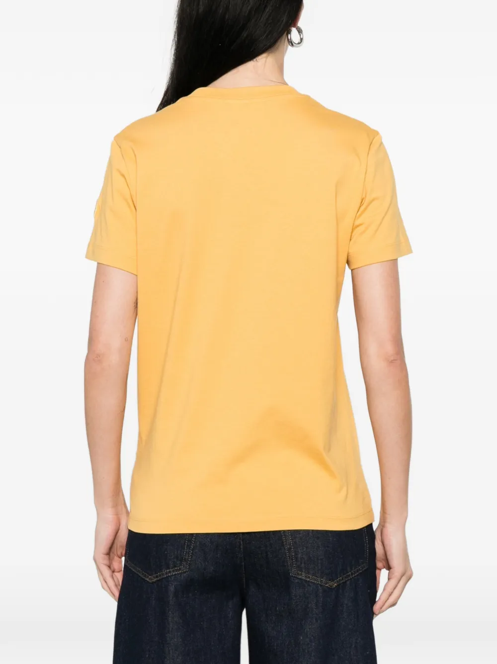 Moncler T-shirt met ronde hals Geel
