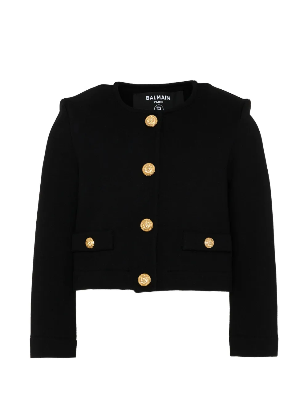 Balmain Kids buttoned cotton jacket - Nero