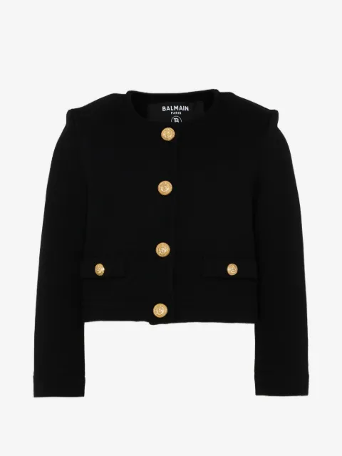 Balmain Kids veste en coton à boutonnière