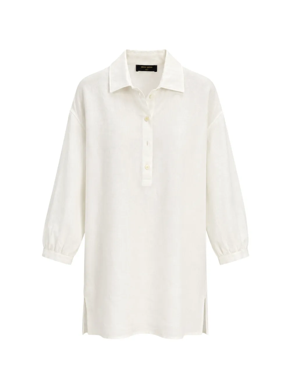Gran Sasso Bianca button-placket long-line shirt - Weiß