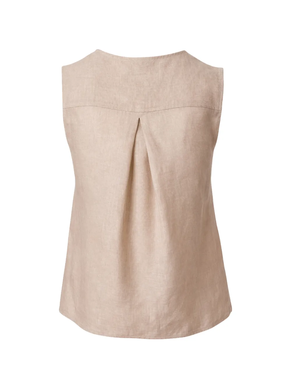  Gran Sasso Pleat Sleeveless Top - Neutrals 