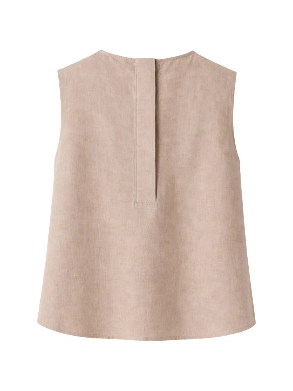 Gran Sasso pleat sleeveless top - Toni neutri