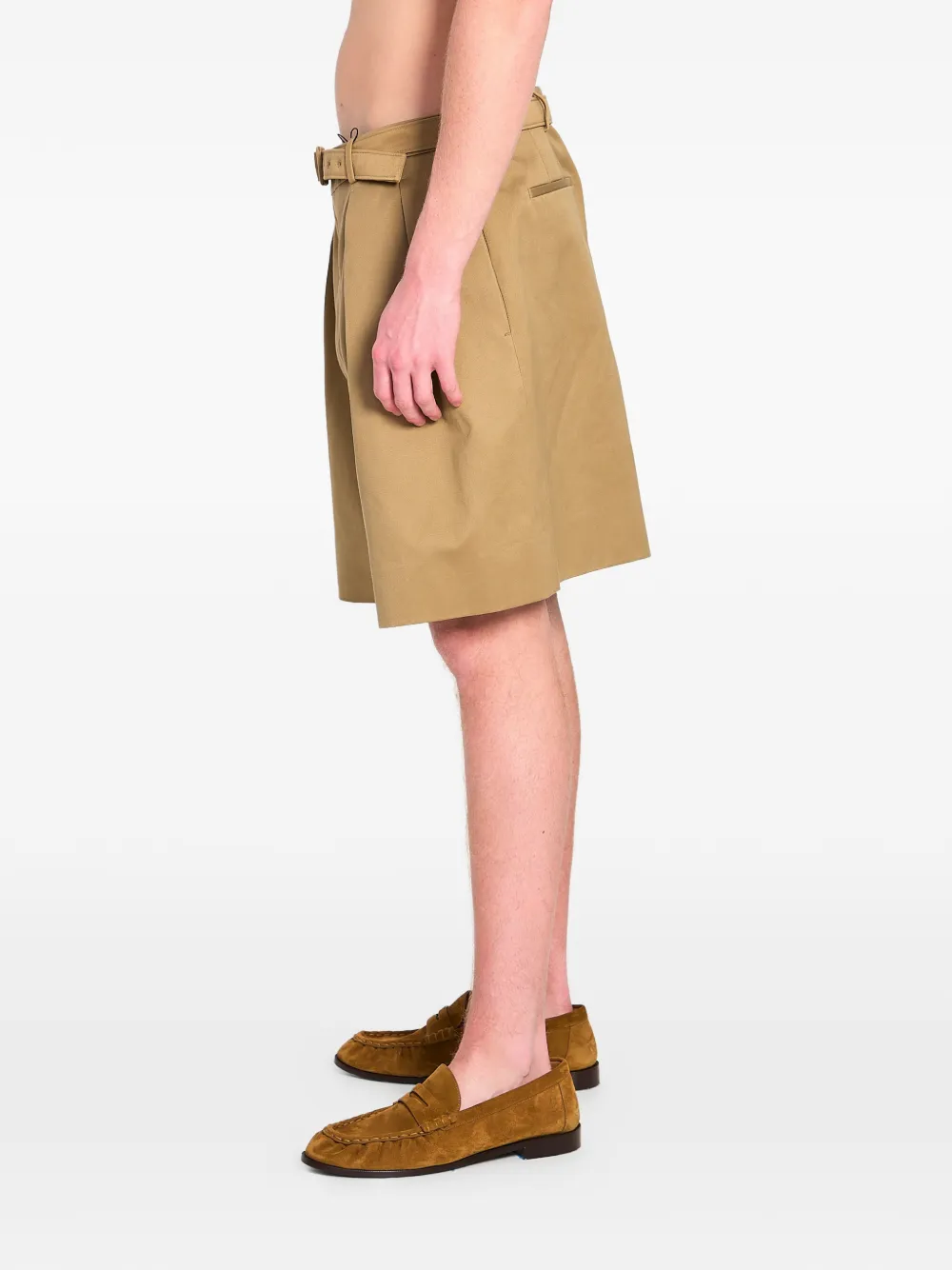 Saint Laurent 플리츠 벨트 쇼츠 | 테일러드 쇼츠