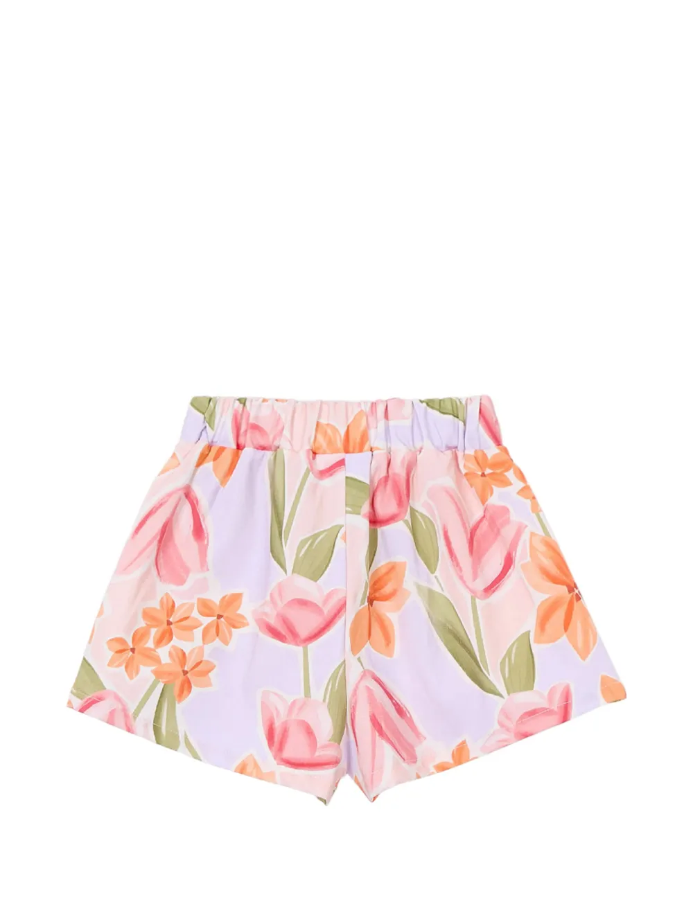  Mayoral Floral-print Belt Shorts - Pink 