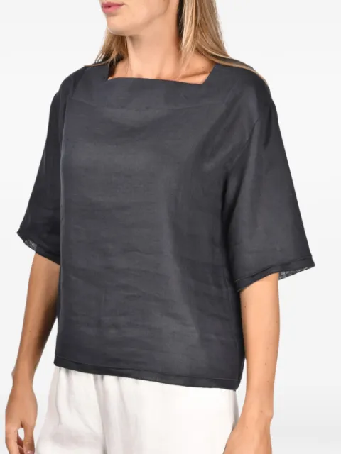 Gran Sasso square-neck blouse