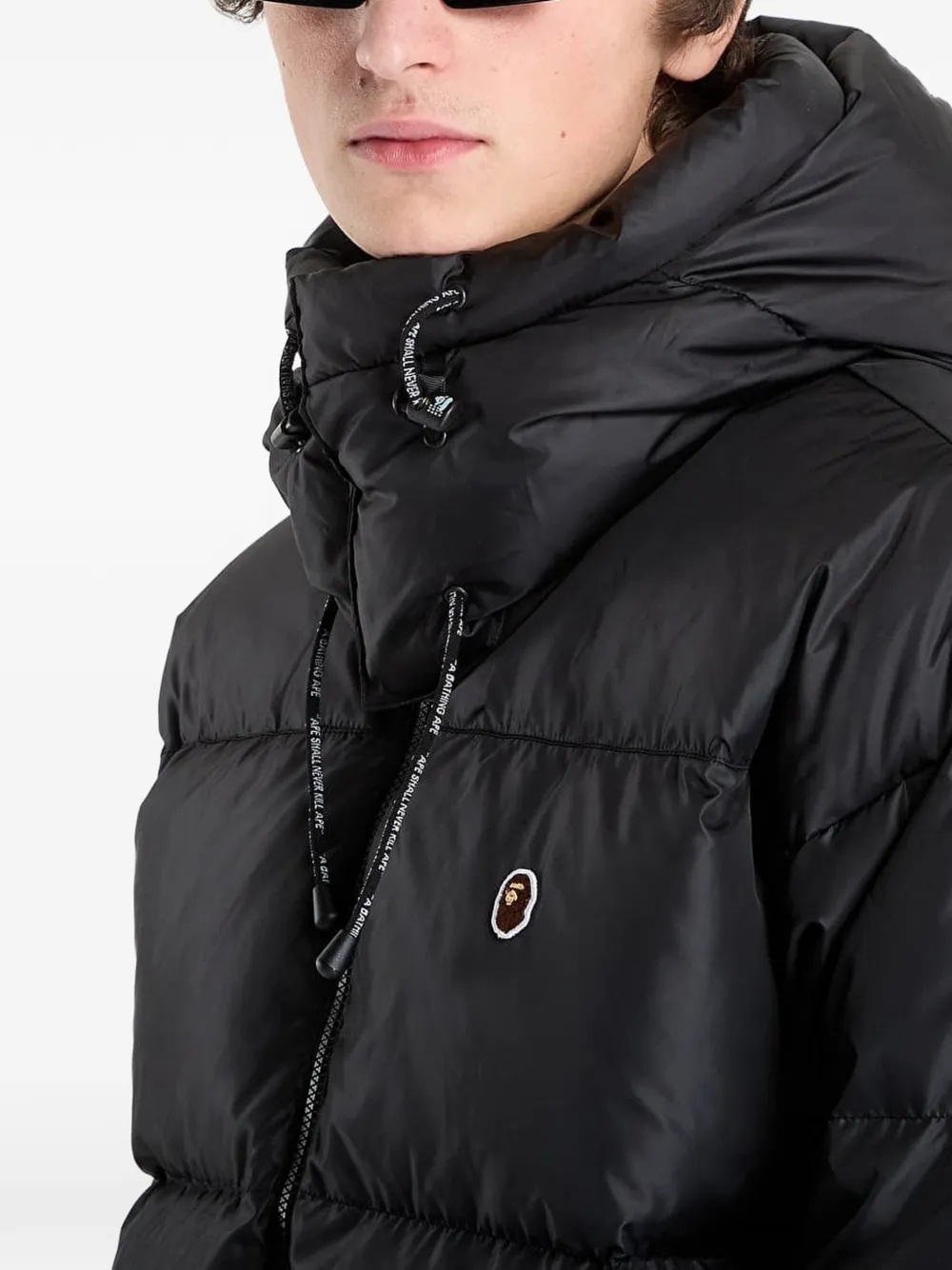 A BATHING APE One Point donsjack Zwart