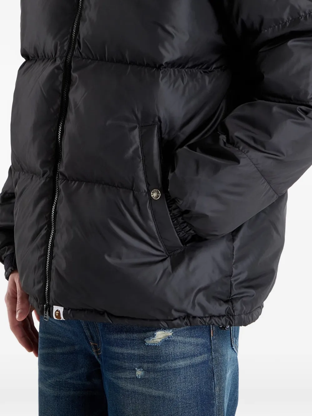 A BATHING APE One Point donsjack Zwart