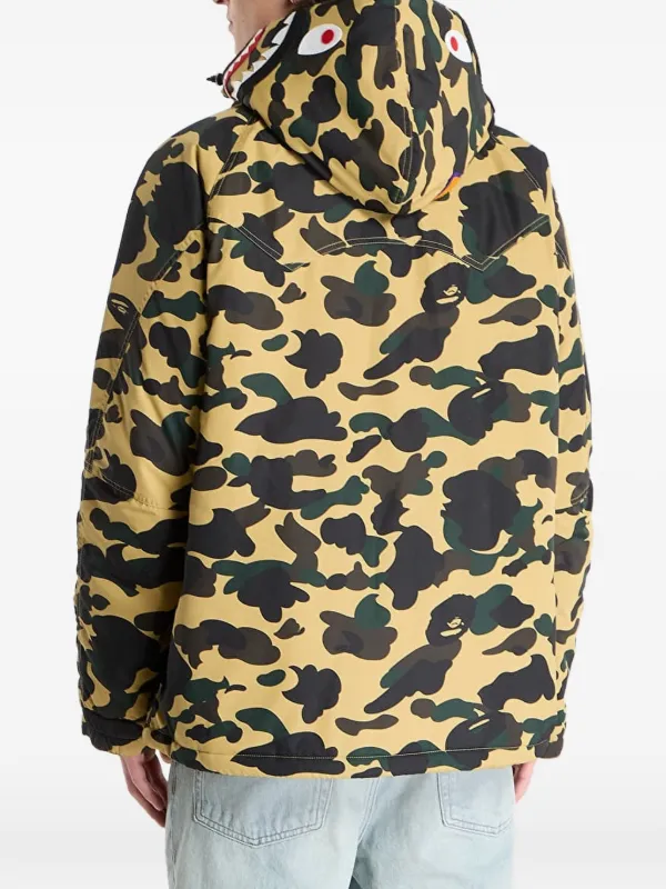 A BATHING APE® Camo Shark Snowboard Jacket | Yellow | FARFETCH