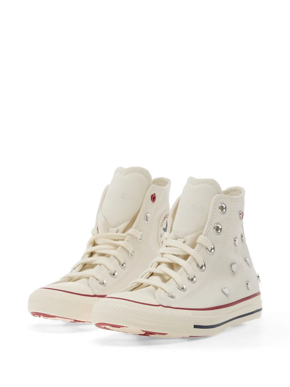 Converse High-top sneakers met hart Beige