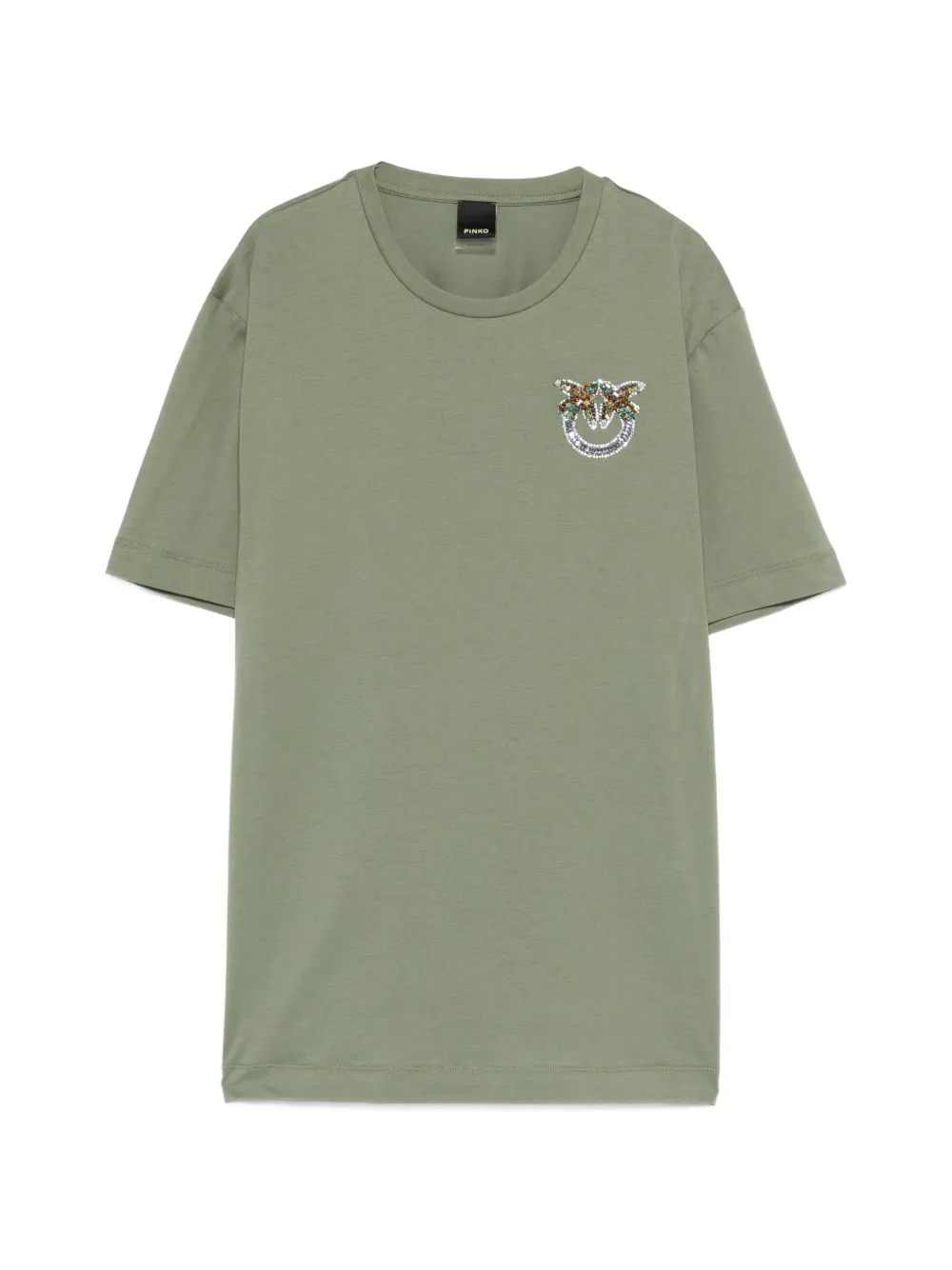 PINKO embroidered T-shirt - Verde