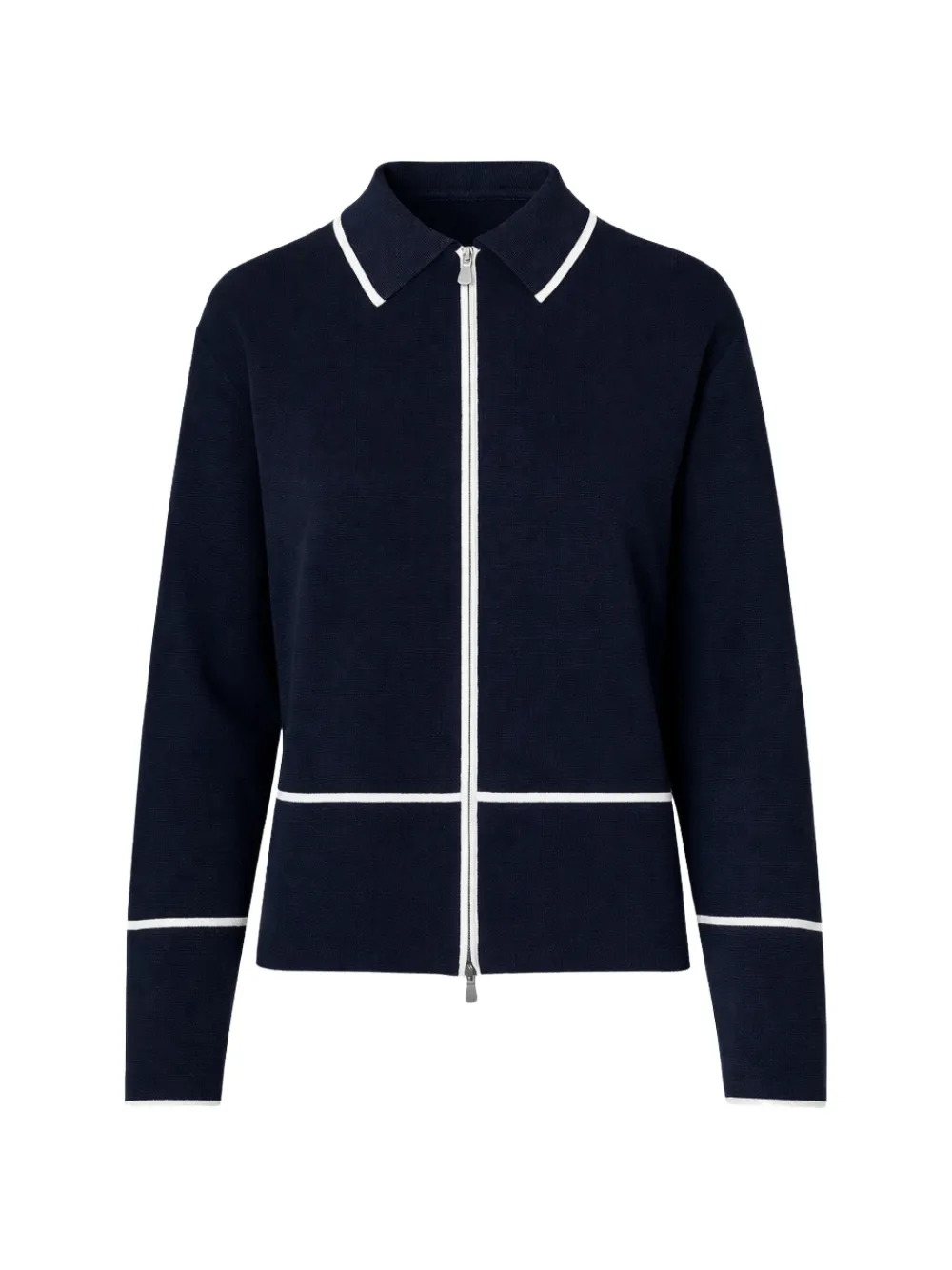 Gran Sasso piped zip jacket - Blu