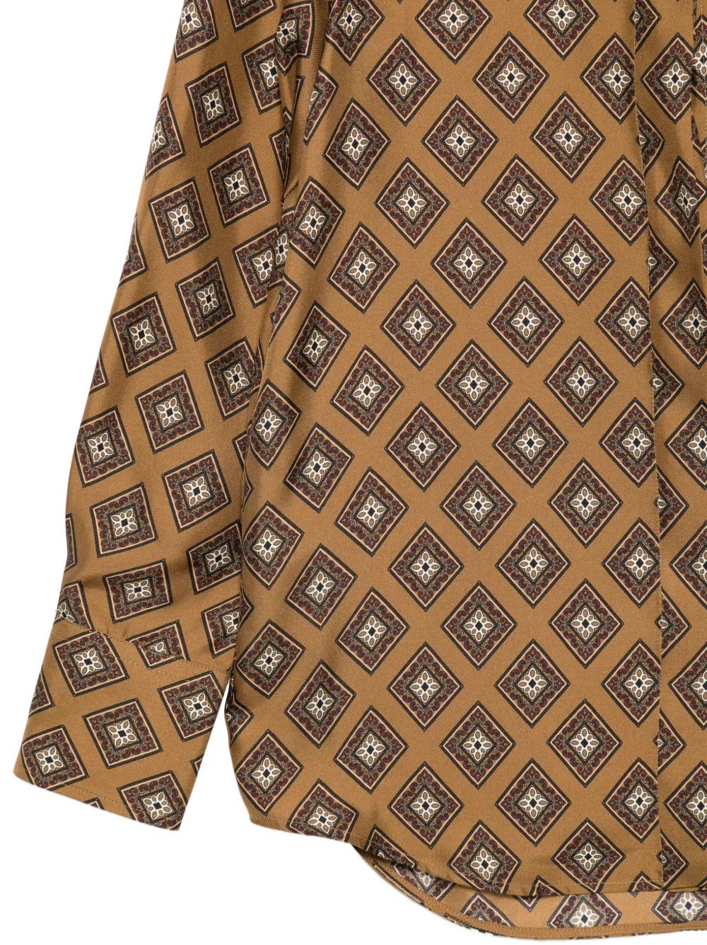  Alberto Biani Patterned Shirt - Brown 