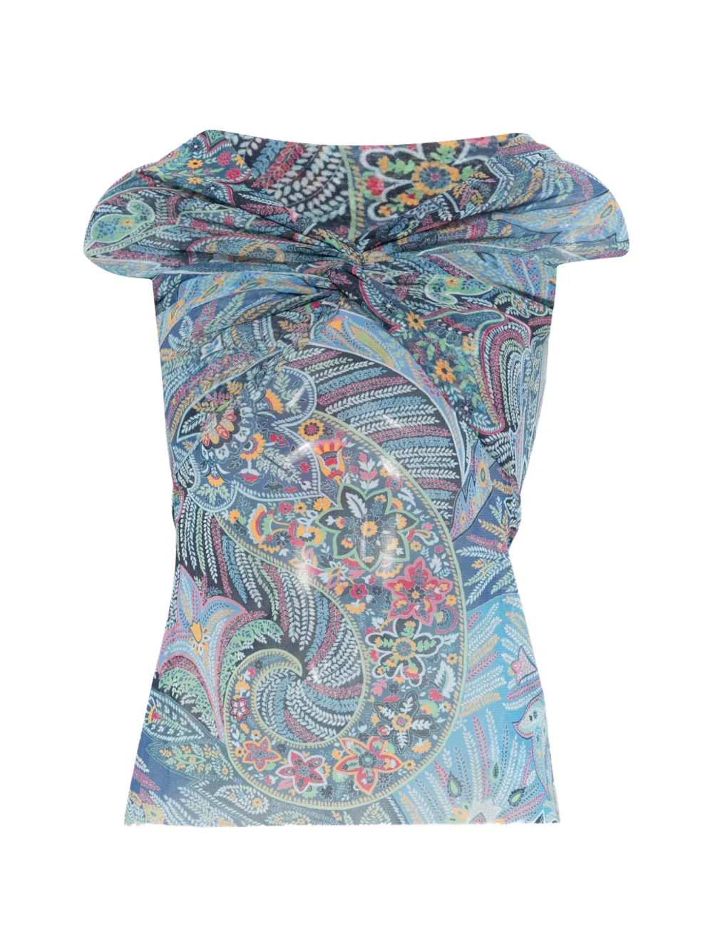 ETRO patterned top - Blu