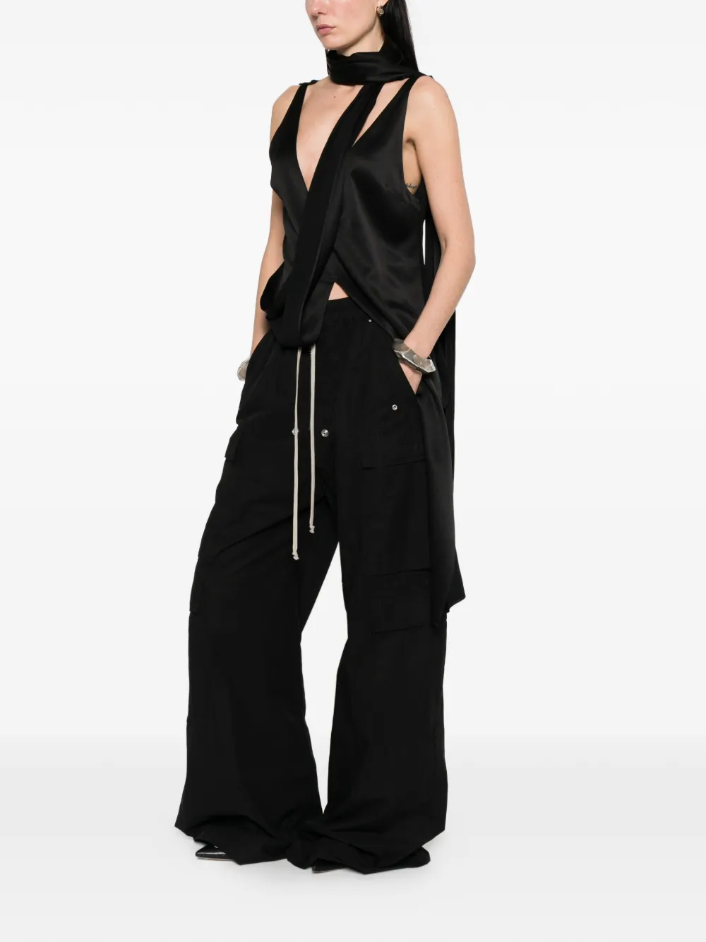 Rick Owens DRKSHDW Broek met trekkoord Zwart