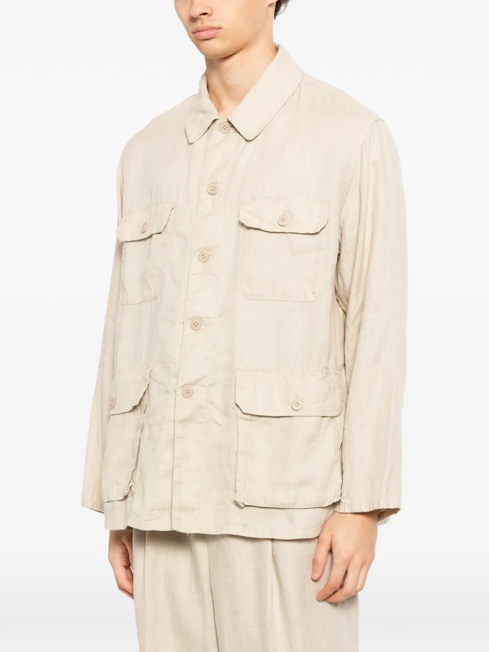 Kaptain Sunshine Flap Pockets Jacket - Neutrals 