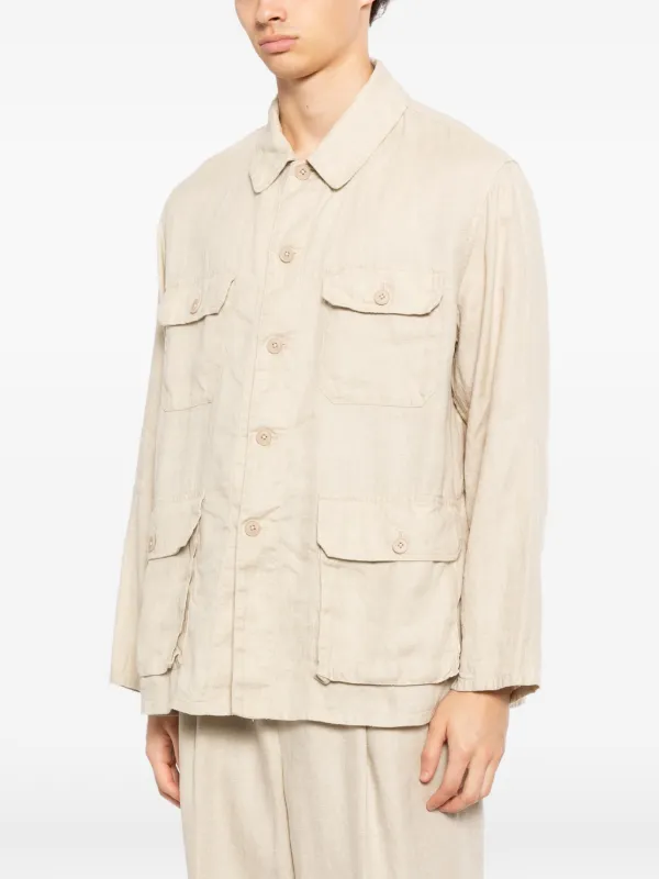 Kaptain Sunshine Flap Pockets Jacket | Neutrals | FARFETCH JO