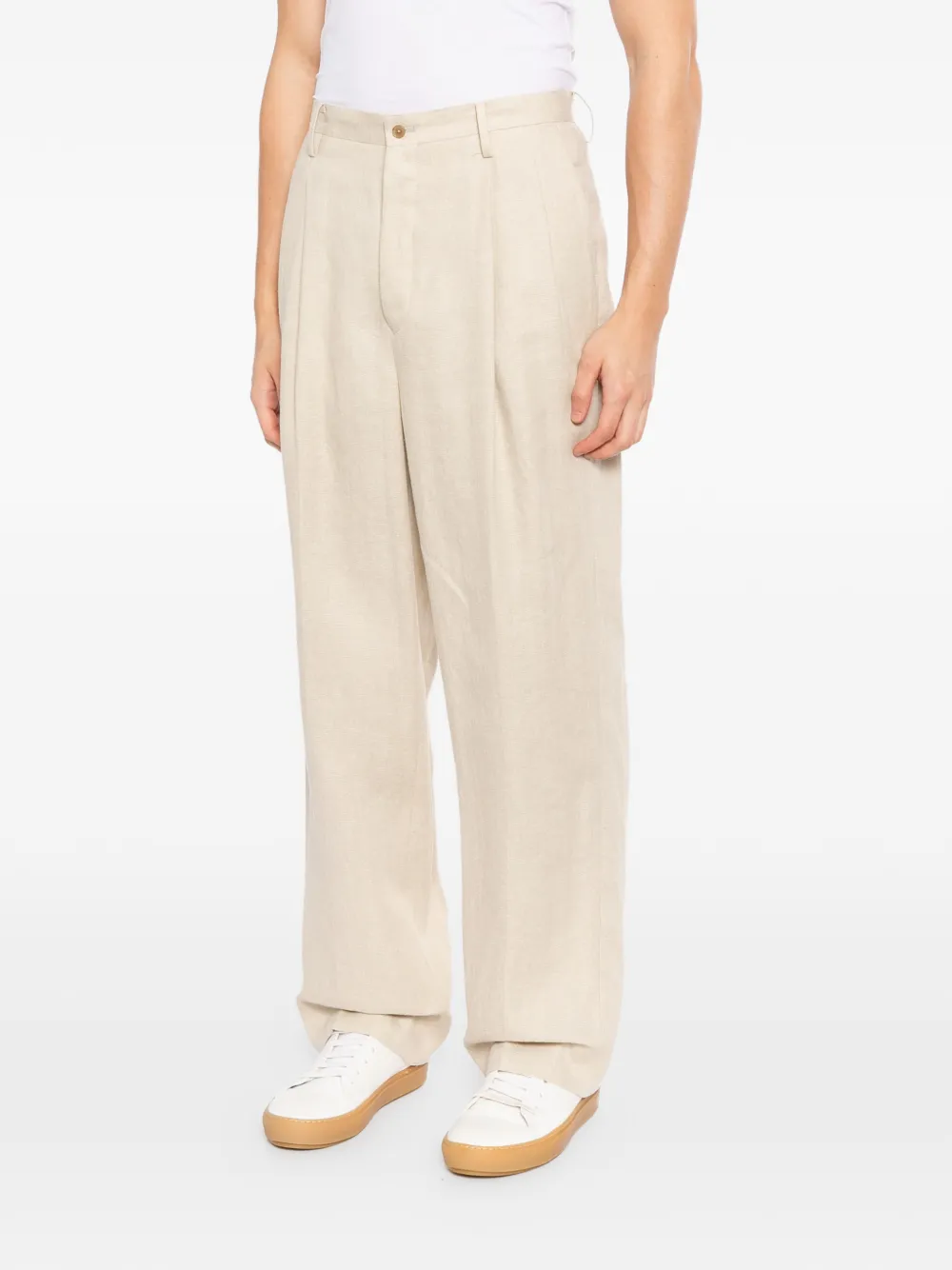  Kaptain Sunshine Shoecut Slacks Trousers - Neutrals 