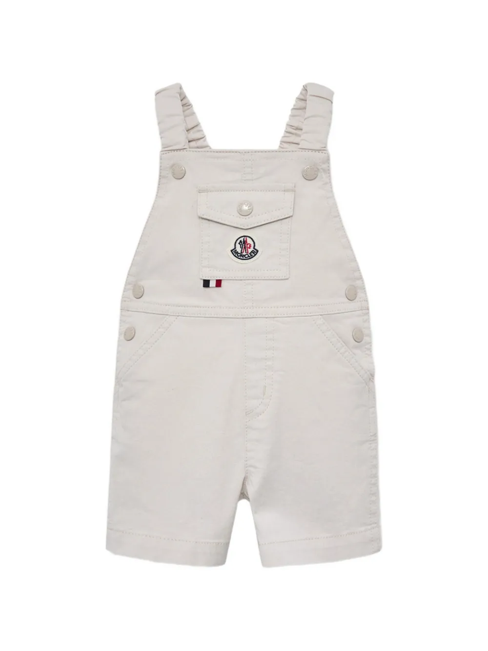 Moncler Enfant Tuinbroek met logo-applicatie Beige