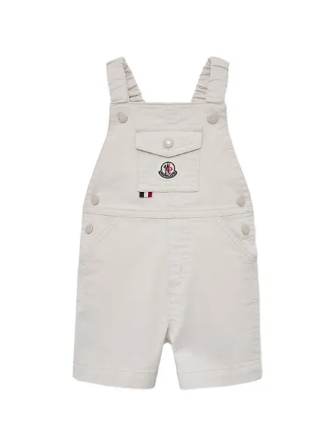 Moncler Enfant logo-appliqué dungarees