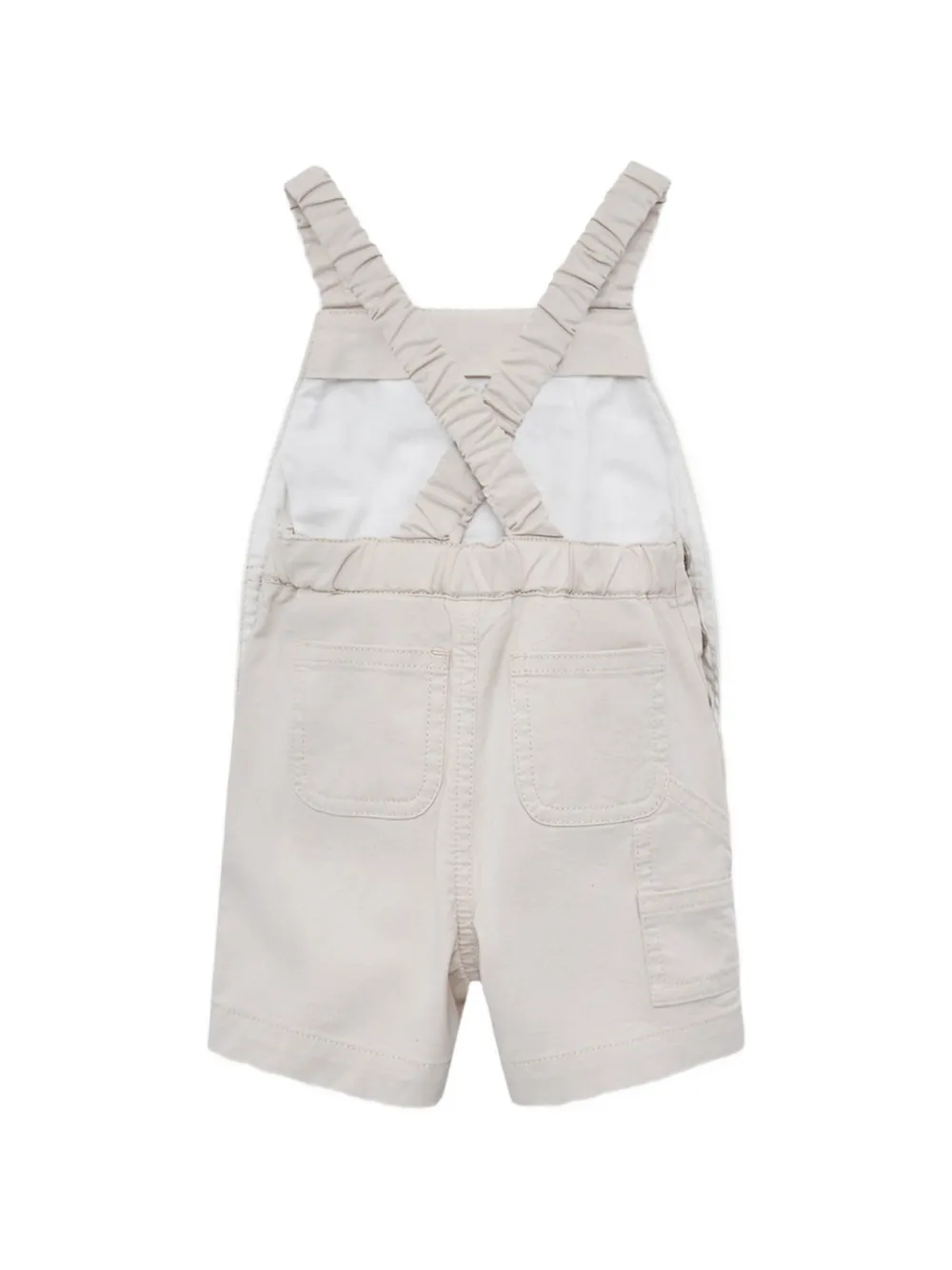 Moncler Enfant Tuinbroek met logo-applicatie Beige
