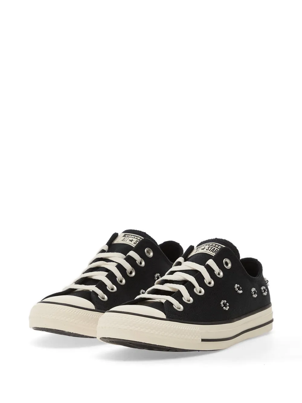 Converse flower-applique chuck taylor all star sneakers Zwart
