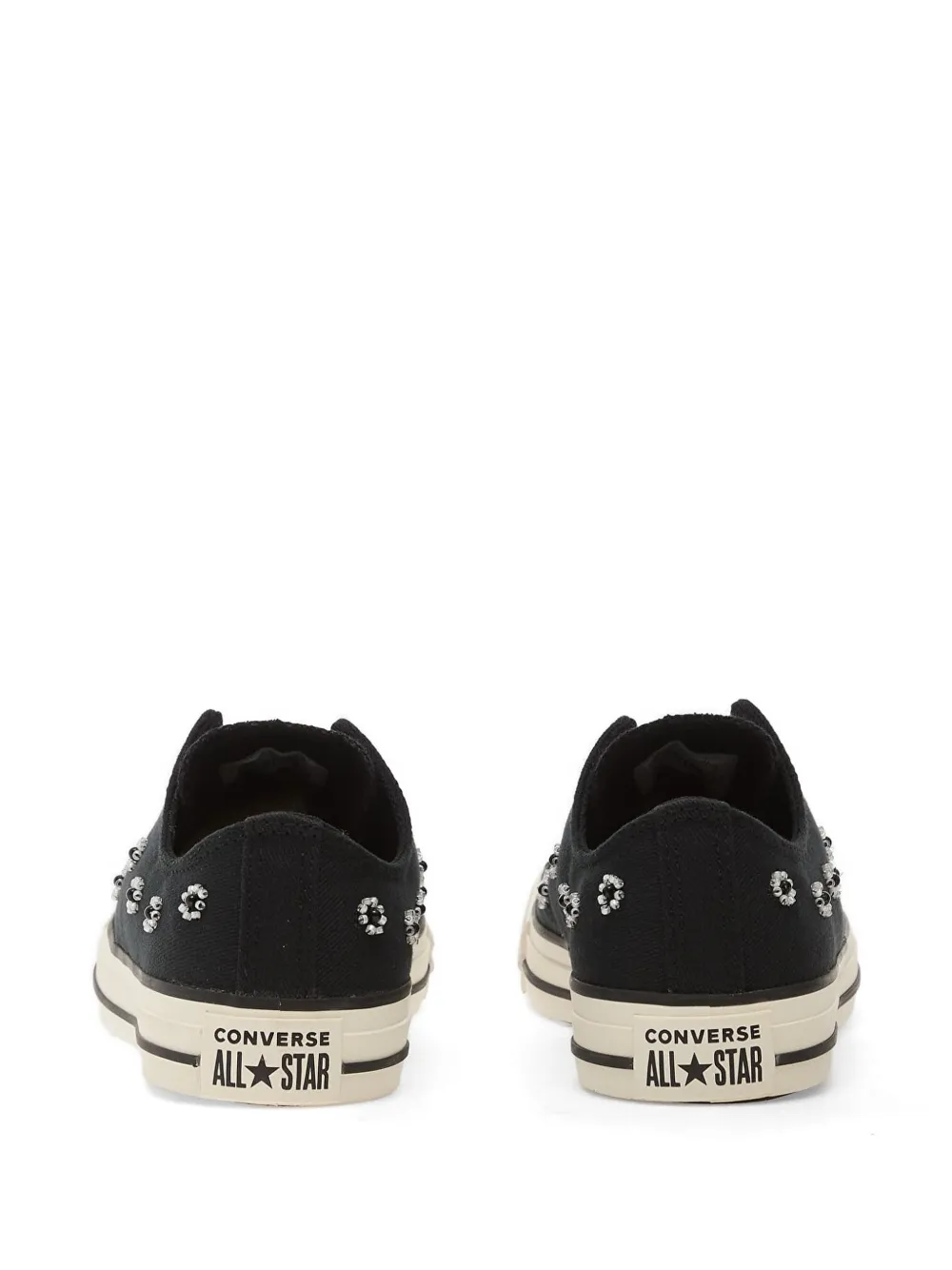 Converse flower-applique chuck taylor all star sneakers Zwart