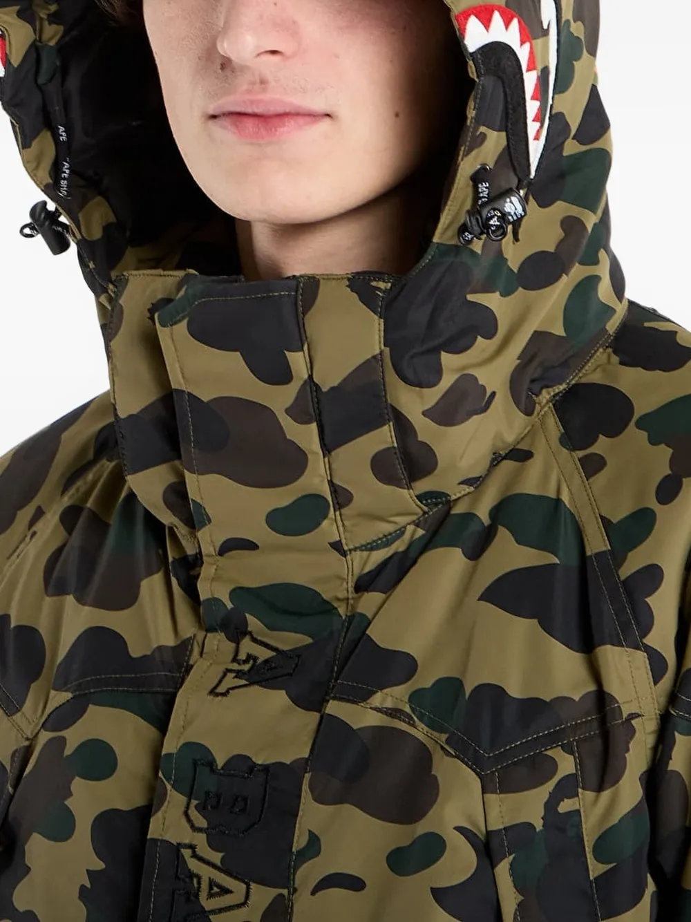 1 St Camo shark-detail jacket