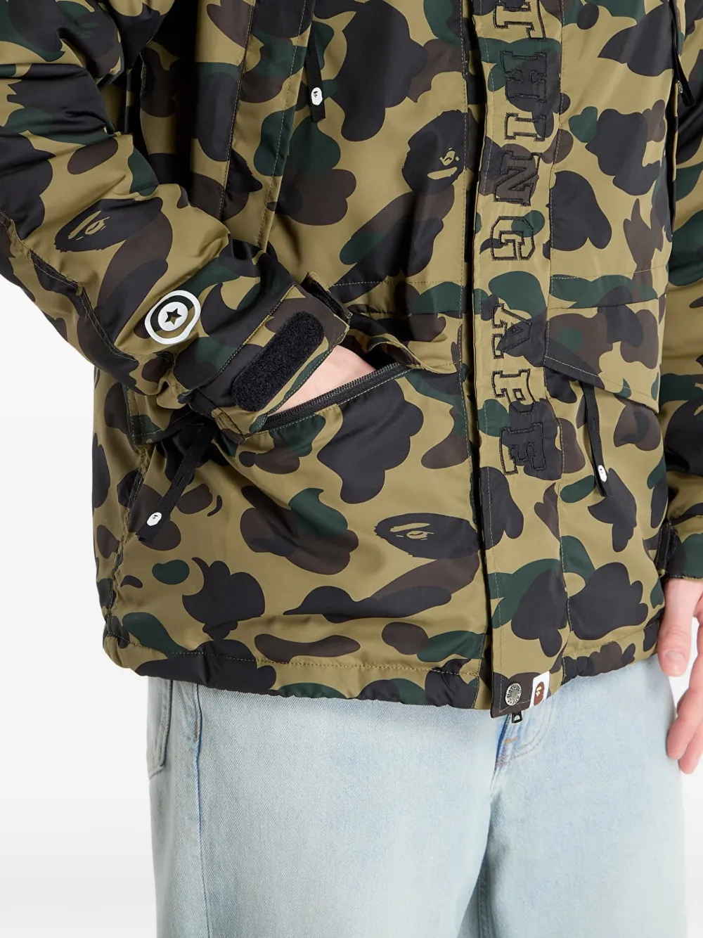 1 St Camo shark-detail jacket