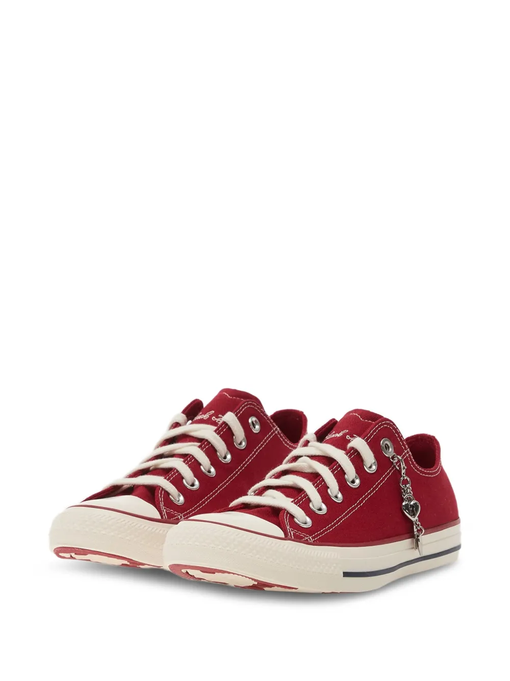  Converse Heart Charm Chuck Taylor All Star Sneakers - Red 