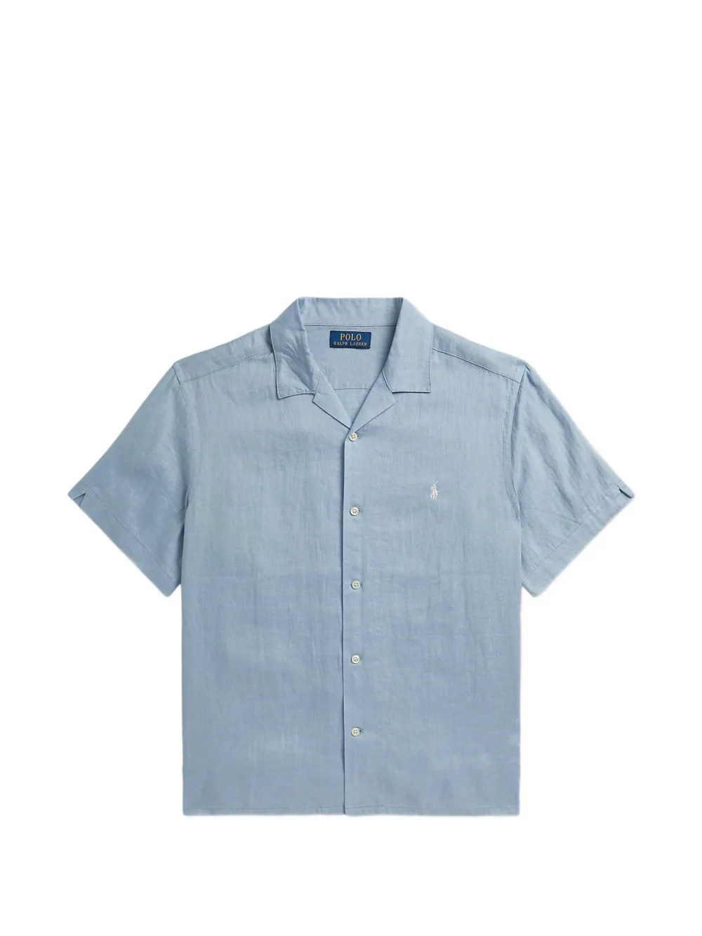 POLO RALPH LAUREN KIDS button-up revere collar shirt - Blau
