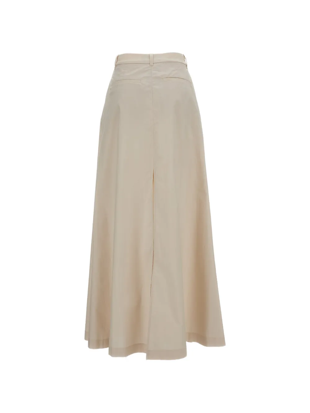  Thelatest Front-slit Maxi Skirt - Neutrals 