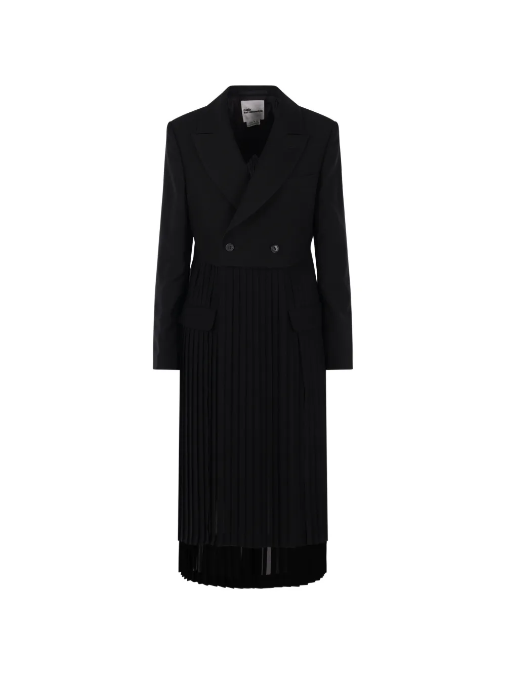Comme Des Garçons pleated button dress - Nero