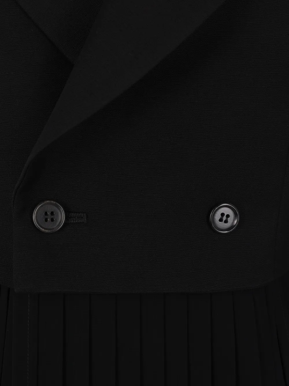  Comme Des Garçons Pleated Button Dress - Black 