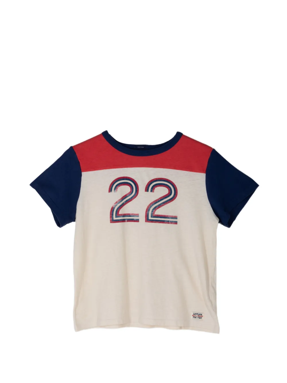 MOTHER colour-block T-shirt - Toni neutri