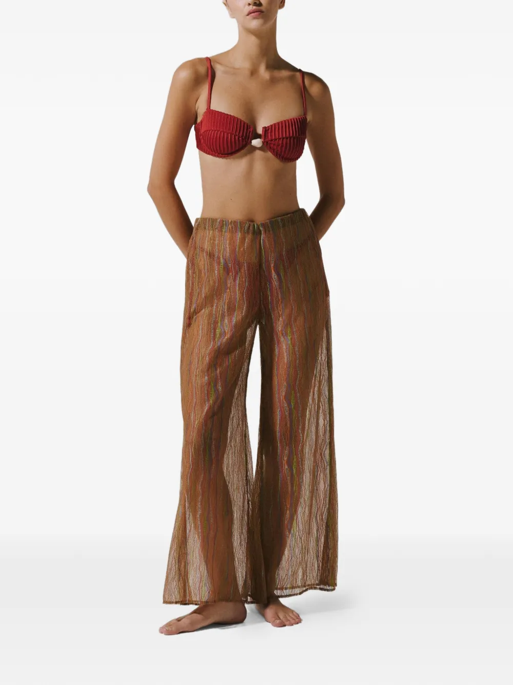 Baobab Gola high waist broek Bruin